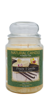 NATURE CANDLE CANDELA GIARA 580GR FRUITY VANILLA