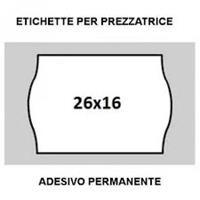 ETICHETTE PERMANENTI ONDA PER PREZZATRICE 26X16S 10PZ AD3 (2 linee)