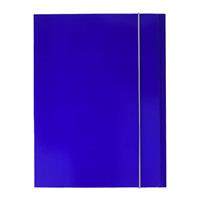 ARCHIVIA CARTELLINA A TRE LEMBI CON ELASTICO 25X34 BLU