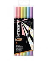 BIC INTENSITY DUAL TIP BRUSH PASTEL 6PZ 503826