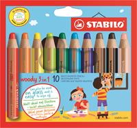 STABILO WOODY 3IN1 ASTUCCIO 10PZ 880/10-2