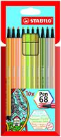 STABILO PEN 68 COLORI PASTELLO ASTUCCIO 10PZ 6810-22