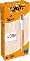 BIC BIRO 4 COLORI LEGNO 12PZ 56016