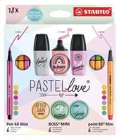 STABILO BOSS MINI EVIDENZIATORI PASTELLOVE 18PZ 77/5-8-5