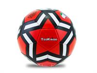 TEOKAIDO PALLONE DA CALCIO ROSSO NERO IN PVC 51925