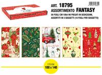 KARTOS CARTA DA REGALO NATALIZIA 100X140 50FG FANTASY 18795