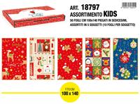 KARTOS CARTA DA REGALO NATALIZIA 100X140 50FG KIDS 18797