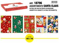 KARTOS CARTA DA REGALO NATALIZIA 100X140 50FG SANTA CLAUS 18796