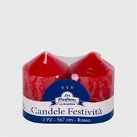 LA BRIANTINA CANDELE FESTIVITA' 6CM 2PZ ROSSE CAN08004A