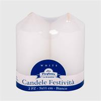 LA BRIANTINA CANDELE FESTIVITA' 9CM 2PZ BIANCHE CAN08006A