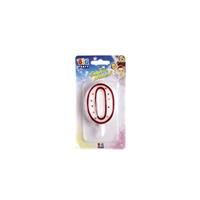 BIG PARTY CANDELE NUMERI ROSSI 8,5CM N°0 CC06030