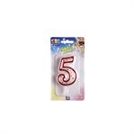 BIG PARTY CANDELE NUMERI ROSSI 8,5CM N°5 CC06035