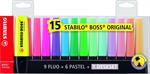 STABILO BOSS EVIDENZIATORI ORIGINAL DESKSET 15PZ 7015-01-5