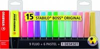 STABILO BOSS EVIDENZIATORI ORIGINAL DESKSET 15PZ 7015-01-5