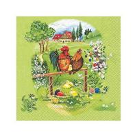 CWR TOVAGLIOLI DECOUPAGE 33X33 20PZ GALLINE 210608